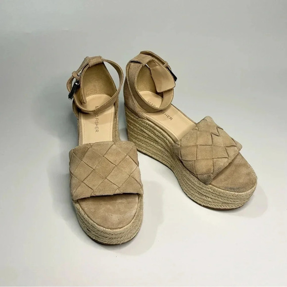 Marc Fisher Shoes - Marc Fisher 7 M Vixta Espadrille Platform Sandal Beige